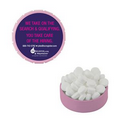 Small Pink Snap-Top Mint Tin Filled w/ Sugar Free Mints